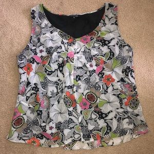 Evan Picone Floral Print Sleeveless Top, Size 22W